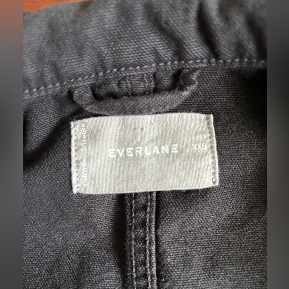 Everlane Cotton Canvas Chore Coat, Black/Charcoal, Classic, Buttoned,Women’s XXS - Picture 3 of 15